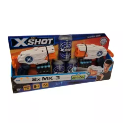 PISTOLET WYRZUTNIA X-SHOT MK 3 PLAYTIVE ZESTAW Z PUSZKAMI DO STRZELANIA