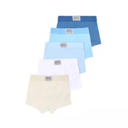 BAWEŁNIANE BOKSERKI Z NASZYWKĄ 5 PACK 122/128
