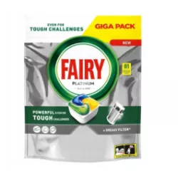 FAIRY PLATINUM ALL IN ONE KAPSUŁKI DO ZMYWARKI CYTRYNA 81 SZT.