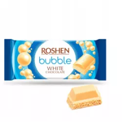 ROSHEN CZEKOLADA BĄBELKOWA MLECZNA 80 G BIAŁA
