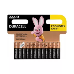 BATERIA ALKALICZNA DURACELL AAA (R3) 12 SZT.