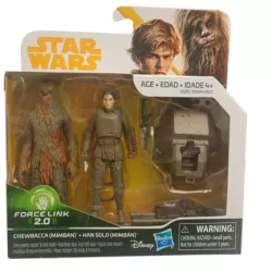 STAR WARS CHEWBACCA (MIMBAN) AND HAN SOLO (MIMBAN) - FORCE LINK 2.0