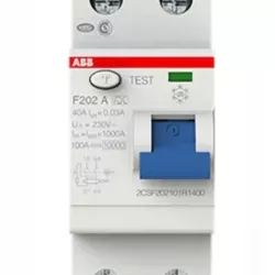 ABB F202 A-40/0.03 FI CIRCUIT BREAKER 2P, TYPE A, WYŁĄCZNIK 8012542782605