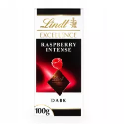 CZEKOLADA GORZKA LINDT RASPBERRY Z NADZIENIEM MALINOWYM PYSZNA 100 G