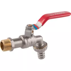 ZAWÓR KULOWY CZERPALNY Z METALOWĄ ZŁĄCZKĄ, 1", F-COMFORT