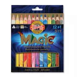 KREDKI WIELOKOLOROWE KOH-I-NOOR MAGIC 12 SZTUK + 1