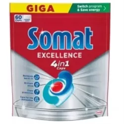 SOMAT EXCELLENCE 4IN1 KAPSUŁKI DO ZMYWARKI 60 SZT  9000101808087