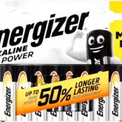 BATERIE ALKALICZNE ENERGIZER POWER AA LR6 1,5V PALUSZKI 8SZT + 50% MOCY