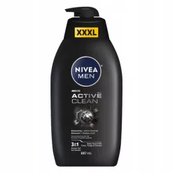 NIVEA MEN ACTIVE CLEAN ŻEL POD PRYSZNIC DLA MĘŻCZYZN 887 ML