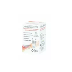 VIVAGUARD PASKI DO POMIARU CUKRU, GLUKOZY PASKI DO GLUKOMETRU 50 SZTUK